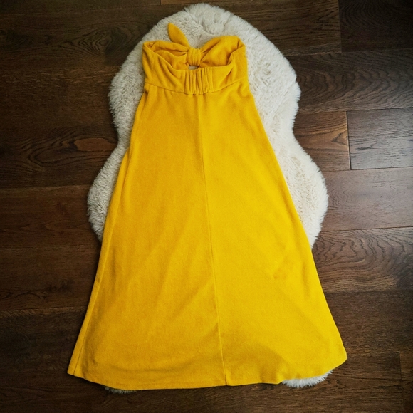 Zimmermann Jeannine Terry Cloth Resort Bow Tie Front Midi Dress - Picture 12 of 15